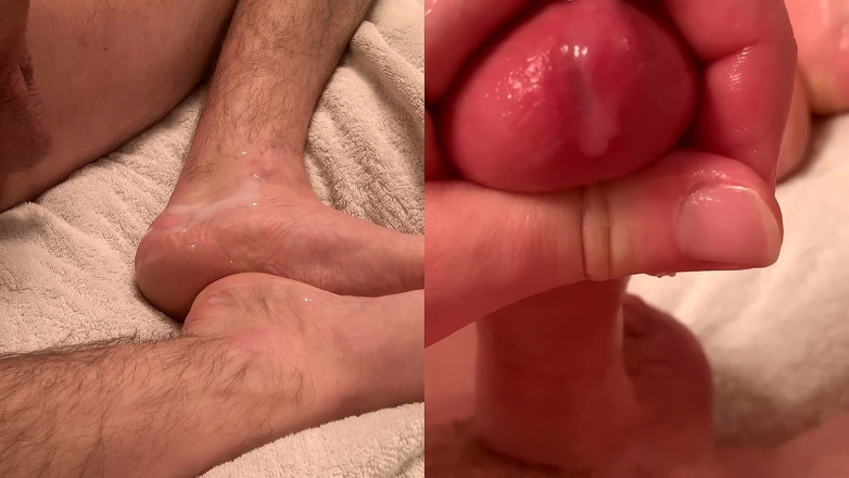NakedFoxx: Adore mes pieds éclaboussés de sperme
