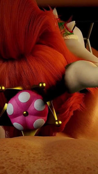 Bowsette avsugning Under skrivbordet POV