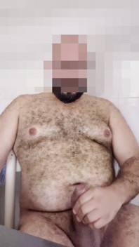 Horny Bear Cub Jerks off Thick Uncut Cock and Shoots a Huge Load