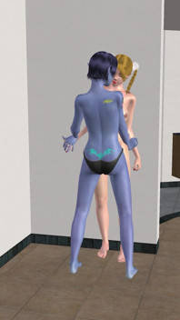 Animated 3D Lesbian Porn - Blue Elf Woman Fucking Young Woman Pussy with Strap-on Then Licking