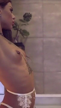 Sanktor - Skinny Submissive Babe with Pierced Nipples Is Teasing