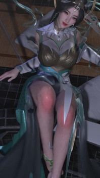 3D Horny Slut Cosplay Babe Teasing the Big Dick to Fuck Her Pussy