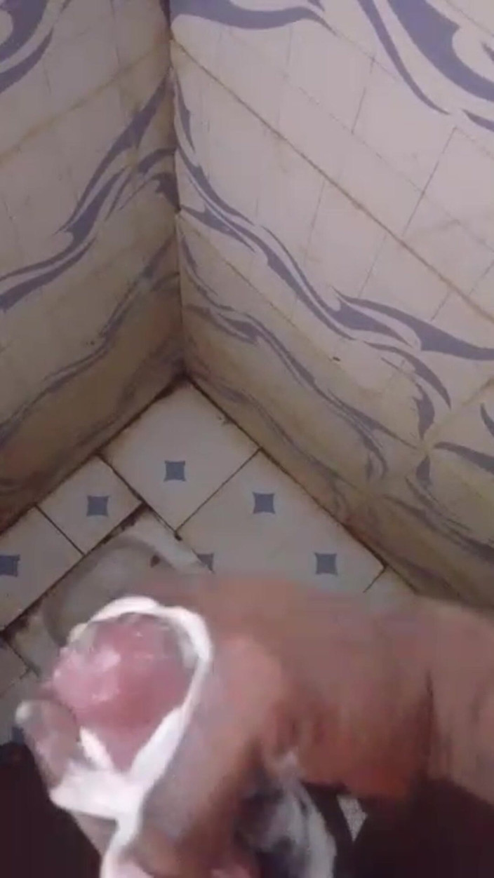 Sweetass132: Masturbating Monster Cock in the Bathroom