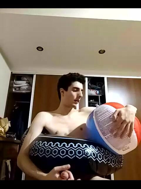 Floatie Boy: Watch Me Blowing up Inflatables and Playing with Them Until...