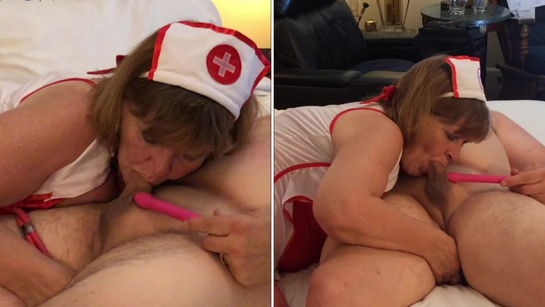 Carmen Angel: Oma-verpleegster: Pik Zuigen En Dildo's Neuken