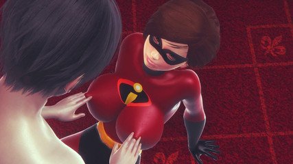 Joas22222: Helen Parr the Incredibles Dostane orgasmus Ze hry s prsy...