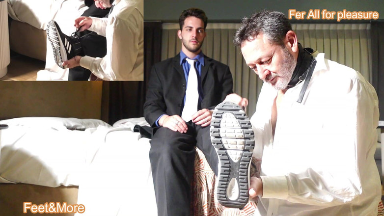 Fer All for pleasure: Sub voor aanbidding Baas Doorschijnende Sokken