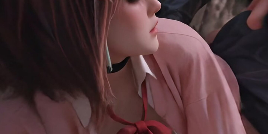 AItuner VR: Nighttime verführung - roter bow ungezogen, blauer rock hochgehoben, geheime nippel...