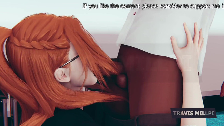 TravisMillpi: 胸の赤毛の秘書とのオフィス誘惑 勤務時間外の罰