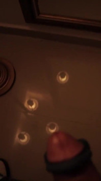 Big Uncut Cock Sex Demon Handsfree Vibrator Masturbation Cum on Mirror