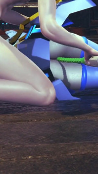Robot Girl Takes Anal Beads in Her Ass