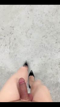 Nude Pantyhose and 12cm Highheels Try on