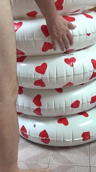 Heart Swimring Inflatable Float