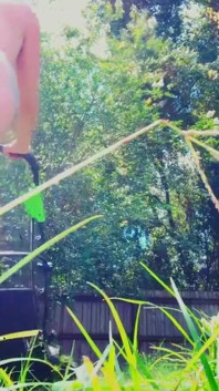 Mowing the Lawn Naked