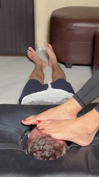 Asian Foot Domination of Human Footstool
