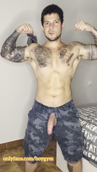 My Big Cock Cums in Military Outfit! with No Touch
