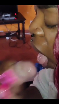 Blowjob, halsfick und interracial langsam geschossen
