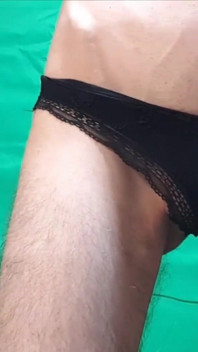 Black Lacy Tiny Thong