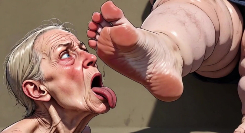 YOUR BEST FANTASY: Nenek tua menghisap kaki montel gemuk - menyembah kaki yang sangat...