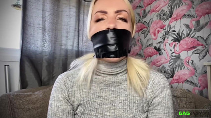 Gag Attack: Penny Lee - Custom turtleneck self gag