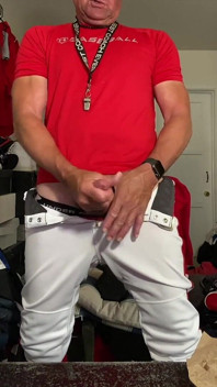 Jockdad87 Edges in Baseball Gear with His Pocket Pussy