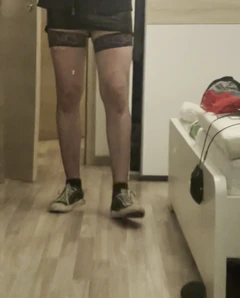 Corren en medias de nylon
