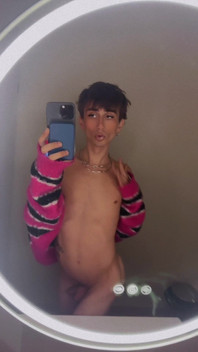 Femboy in Coffee Shop Public Bathroom