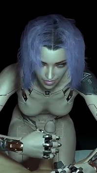 Robot Girl POV Handjob - Cyberpunk Porn Parody