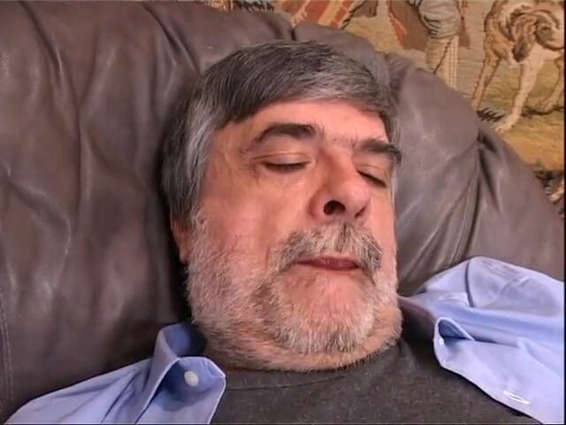 Xtime Network: Cute brunette riding old man's cock