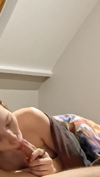 19 Year Old French Girl Sucks a Nice