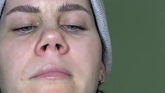 Anna Is Freezing and Picking Her Nose in a Cap at Home