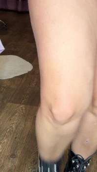 I Walk Beautifully Around the Room in Leather Boots and Completely Naked!