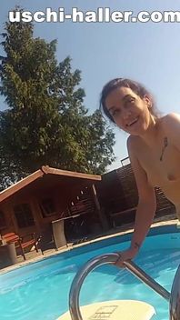 Outdoor in the Pool with Turkish Born Slut Jasmin Babe