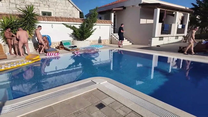 Thumbnail of Hot Gangbang at the Poolsite in Craotia with Hot Girls and Big Cocks P2