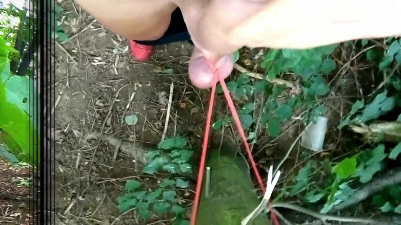 Idmir Sugary: 야외에서 뻗은 트윈크 볼, 공에 자기 사정