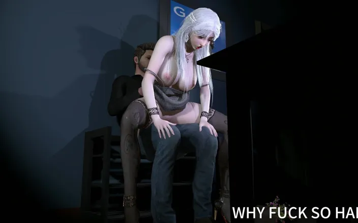 Why fuck so hard: 3D Gray Hair Slut Wearing Hot Dress Cheating with Big...