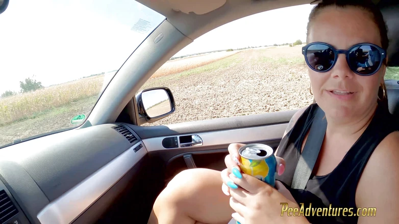 Pee Adventures: Pee in A Corn Field and Wet Her Skirt - Changing...