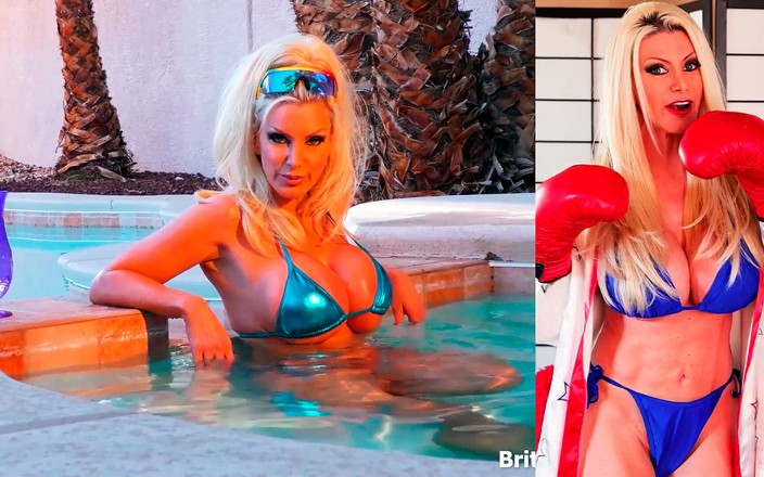 Brittany Andrews: Blonďatá kráska Brittany Andrews si užívá masturbaci u bazénu!