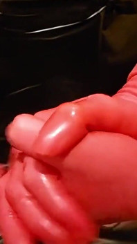 Today Is It Red / Red Latex Gloves