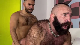 Chlupatý zadek rimming & bez sedla anál po horké sprše kouření