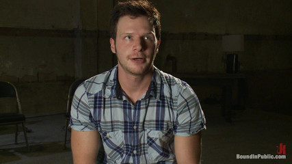 Bound in public: Brian bonds gets caught in a piss and cum fest.