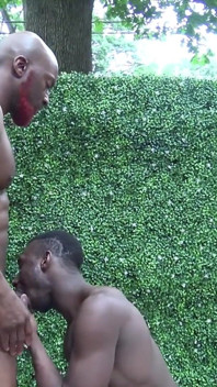 Big Black Cock Fucks and Breeds Bottom Outside