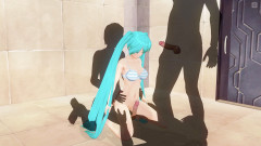 H3DC: 3D Hentai Miku trojitá penetrace