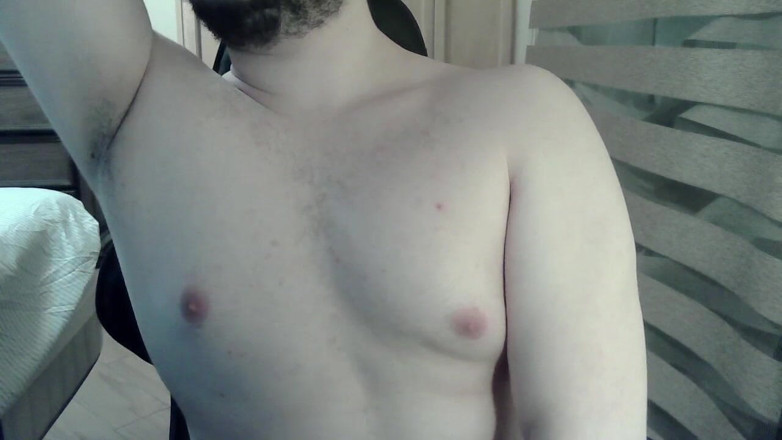 Himbo_Fox: Muscular Jock Flexes His Muscles on Can