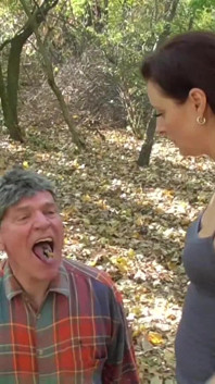 German Proll Girls Use Old Ashtray in Park