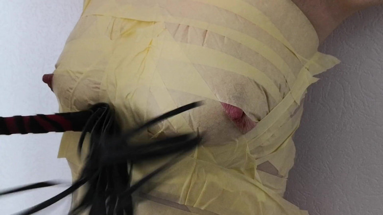 Bouncy Tits Action: Taped tits and real hard whipping