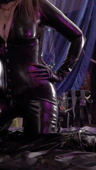 Eva Latex Dominate Rubber Slave Femdom Gloves Handjob Heels Catsuit Slave Pvc Hot MILF Big Ass