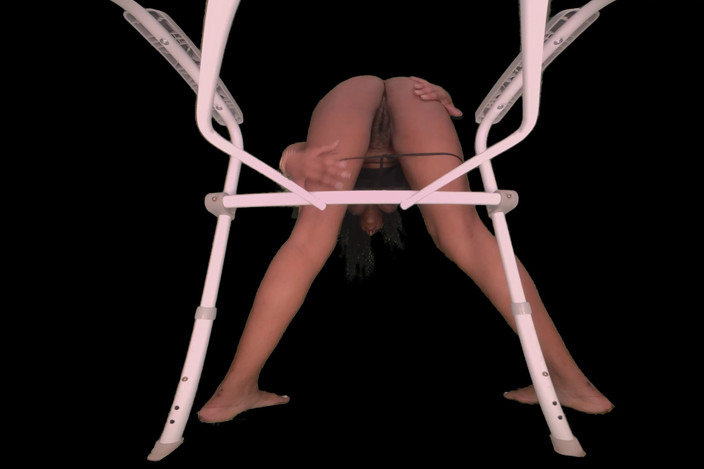 Ebony VR Solos VR.AR Fetish Films: Janitors Dream Vol. 5 - up-close Facesitting &amp; Spreading Upscaled