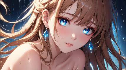 LustRender: Inattuale Emotion - la ragazza con le lacrime incandescente in un...