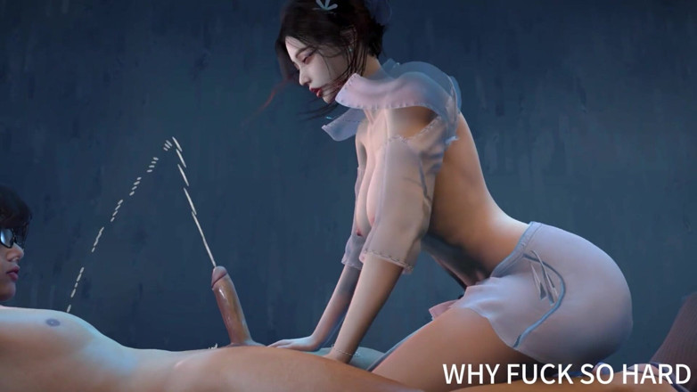 Why fuck so hard: 3d азіатська повія з великими цицьками зраджує з великим членом і так сильно відтрахала її мокру пизду